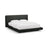 Linea Bett mit Kopfteil aus Boucle in Schwarz (Baloo 2082), 200x200 cm von Micadoni – Bild 1