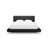Linea Bett mit Kopfteil aus Boucle in Schwarz (Baloo 2082), 200x200 cm von Micadoni – Bild 5
