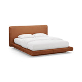 Linea Bett mit Kopfteil aus Boucle in Terrakotta (Baloo 2078), 200x200 cm von Micadoni – Bild 1