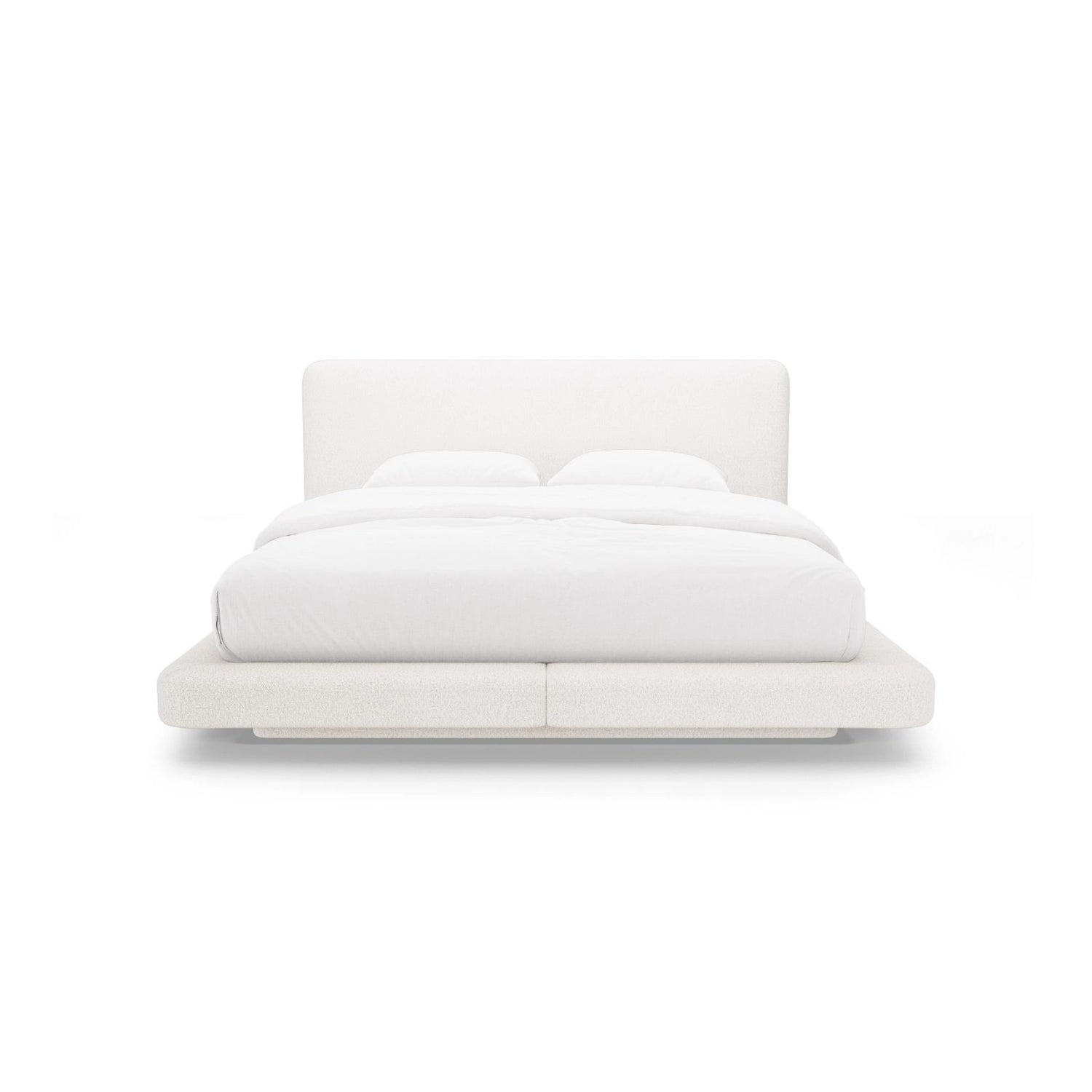 Linea Bett mit Kopfteil aus Samt, Boucle oder Strukturstoff, 140x200 cm von Micadoni – Bild 5