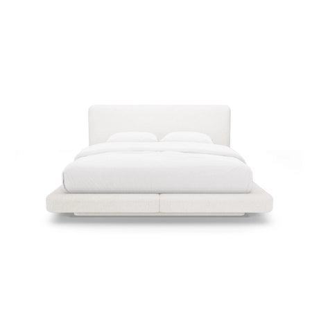 Linea Bett mit Kopfteil aus Samt, Boucle oder Strukturstoff, 180x200 cm von Micadoni – Bild 5