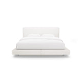 Linea Bett mit Kopfteil aus Samt, Boucle oder Strukturstoff, 200x200 cm von Micadoni – Bild 5