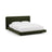 Linea Bett mit Kopfteil aus Samt in Armeegrün (Magic Velvet 2295), 200x200 cm von Micadoni – Bild 1