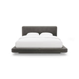 Linea Bett mit Kopfteil aus Samt in Dunkelgrau (Magic Velvet 2241), 160x200 cm von Micadoni – Bild 5