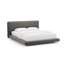 Linea Bett mit Kopfteil aus Samt in Dunkelgrau (Magic Velvet 2241), 200x200 cm von Micadoni – Bild 1