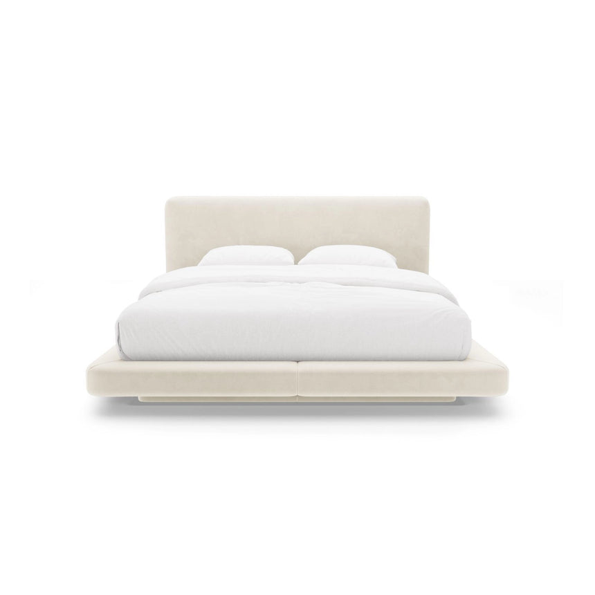 Linea Bett mit Kopfteil aus Samt in Elfenbein (Magic Velvet 2256), 160x200 cm von Micadoni – Bild 5