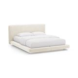 Linea Bett mit Kopfteil aus Samt in Elfenbein (Magic Velvet 2256), 180x200 cm von Micadoni – Bild 1
