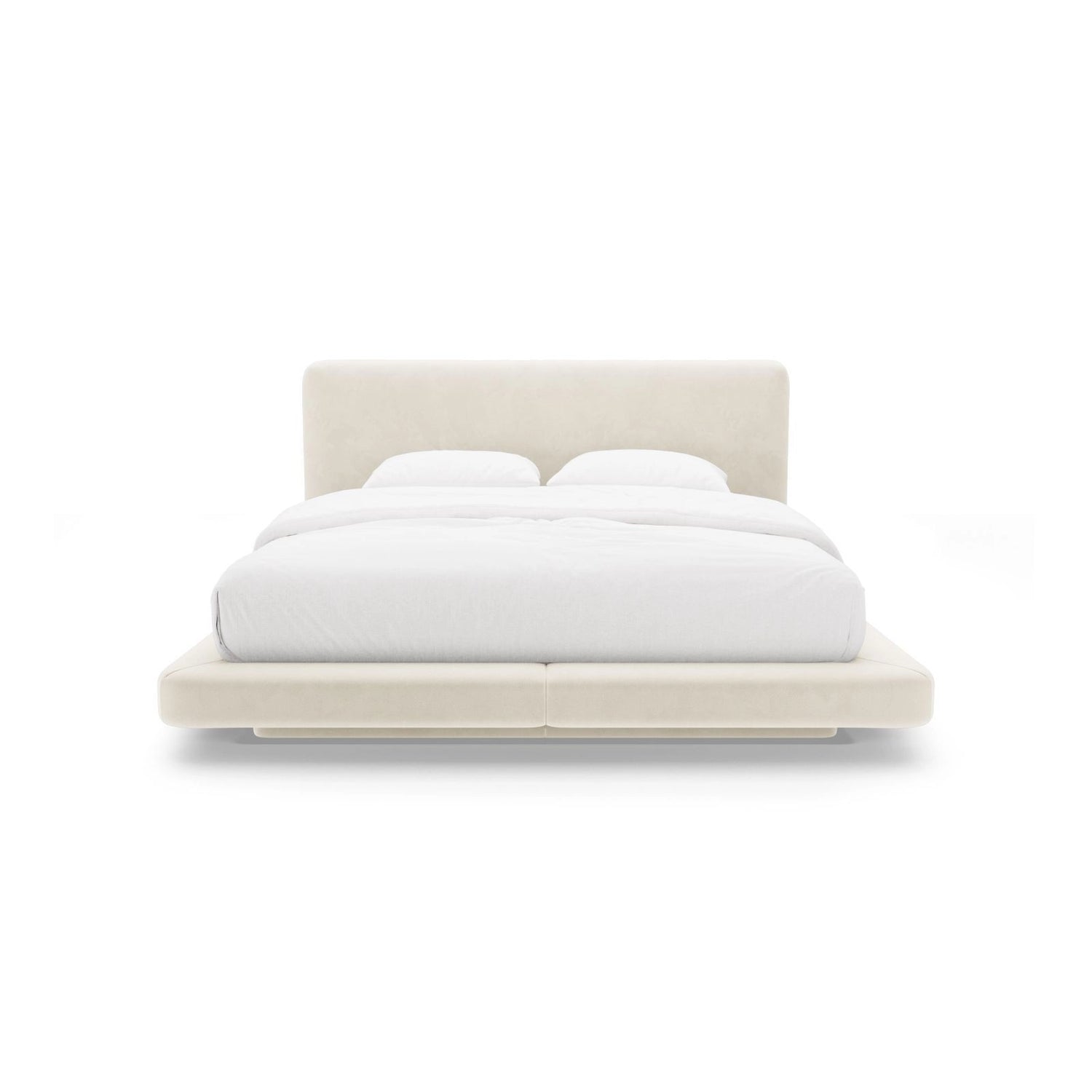 Linea Bett mit Kopfteil aus Samt in Elfenbein (Magic Velvet 2256), 180x200 cm von Micadoni – Bild 5