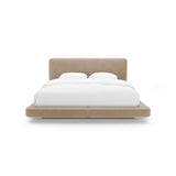 Linea Bett mit Kopfteil aus Samt in Mandelbeige (Magic Velvet 2282), 200x200 cm von Micadoni – Bild 5