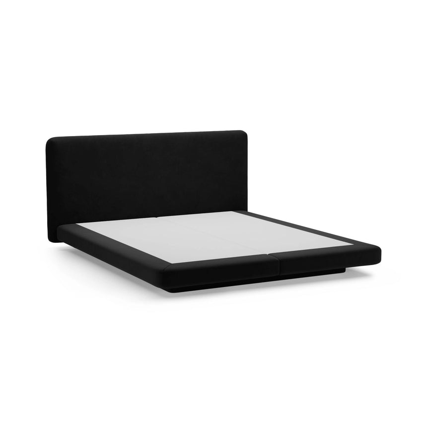 Linea Bett mit Kopfteil aus Samt in Schwarz (Magic Velvet 2219), 160x200 cm von Micadoni – Bild 6