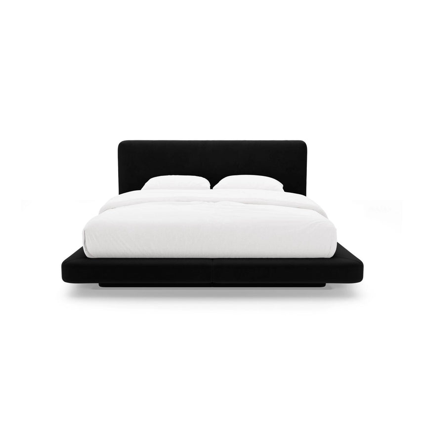 Linea Bett mit Kopfteil aus Samt in Schwarz (Magic Velvet 2219), 200x200 cm von Micadoni – Bild 5