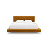 Linea Bett mit Kopfteil aus Samt in Senf (Magic Velvet 2288), 160x200 cm von Micadoni – Bild 5