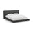 Linea Bett mit Kopfteil aus Strukturierter Stoff in Anthrazit (Moly 97), 160x200 cm von Micadoni – Bild 1