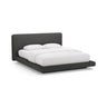 Linea Bett mit Kopfteil aus Strukturierter Stoff in Anthrazit (Moly 97), 200x200 cm von Micadoni – Bild 1