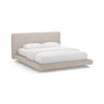 Linea Bett mit Kopfteil aus Strukturierter Stoff in Cappuccino (Moly 11), 180x200 cm von Micadoni – Bild 1