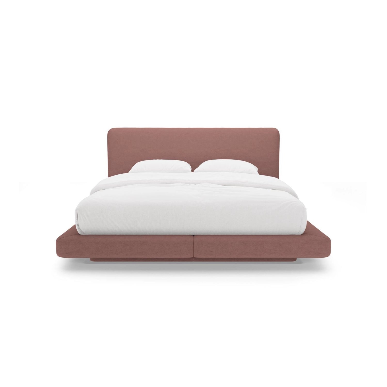 Linea Bett mit Kopfteil aus Strukturierter Stoff in Dunkelrosa (Moly 63), 160x200 cm von Micadoni – Bild 5
