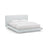 Linea Bett mit Kopfteil aus Strukturierter Stoff in Hellgrau (Moly 70), 200x200 cm von Micadoni – Bild 1