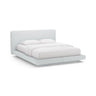 Linea Bett mit Kopfteil aus Strukturierter Stoff in Hellgrau (Moly 70), 200x200 cm von Micadoni – Bild 1
