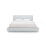 Linea Bett mit Kopfteil aus Strukturierter Stoff in Hellgrau (Moly 70), 200x200 cm von Micadoni – Bild 5