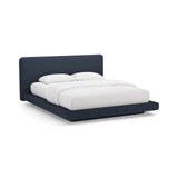 Linea Bett mit Kopfteil aus Strukturierter Stoff in Königsblau (Moly 79), 160x200 cm von Micadoni – Bild 1