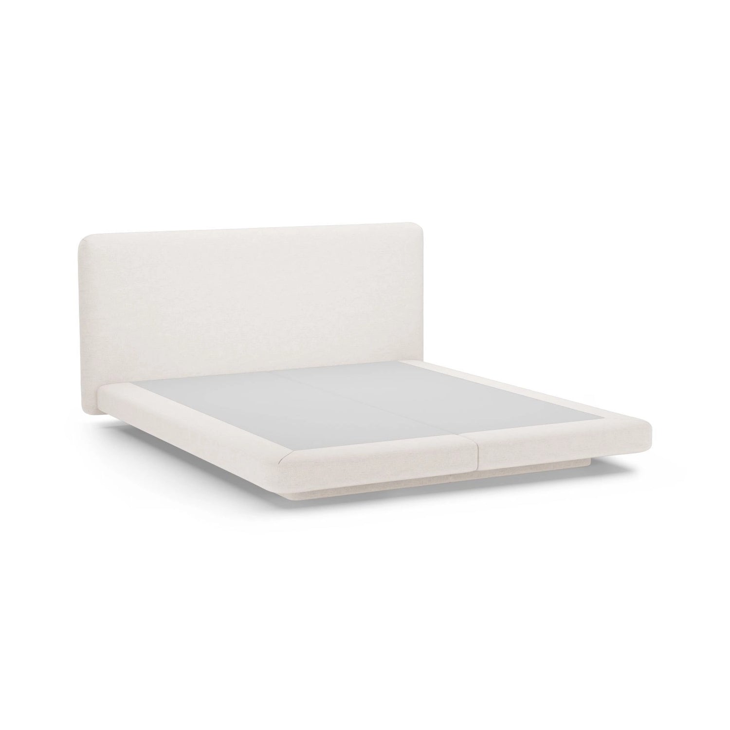 Linea Bett mit Kopfteil aus Strukturierter Stoff in Leichtes Beige (Moly 02), 180x200 cm von Micadoni – Bild 6