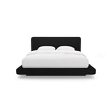 Linea Bett mit Kopfteil aus Strukturierter Stoff in Schwarz (Moly 99), 160x200 cm von Micadoni – Bild 5