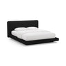 Linea Bett mit Kopfteil aus Strukturierter Stoff in Schwarz (Moly 99), 200x200 cm von Micadoni – Bild 1