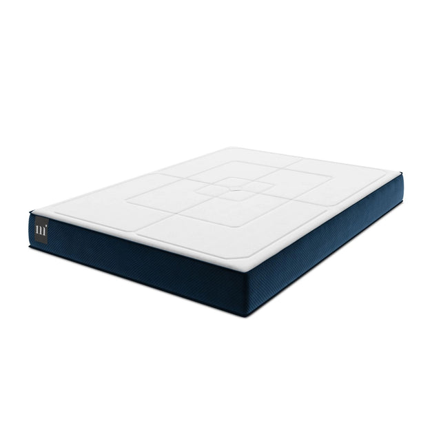 Lorne Schaumstoffmatratze aus Strukturierter Stoff in Weiß und blau, 200x160 cm von Micadoni – Produktbild 1