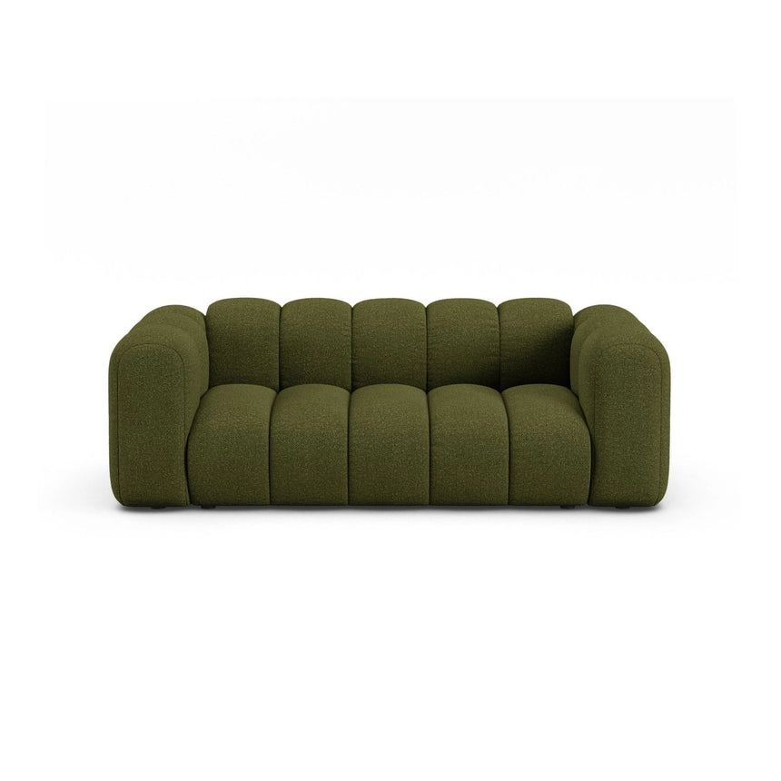 Lupine 2-Sitzer Sofa aus Boucle in Dunkles olivgrün (Baloo 2090), 200x95 cm von Micadoni – Bild 1