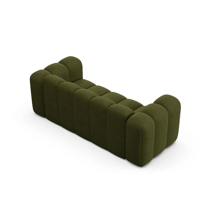 Lupine 2-Sitzer Sofa aus Boucle in Dunkles olivgrün (Baloo 2090), 200x95 cm von Micadoni – Bild 4
