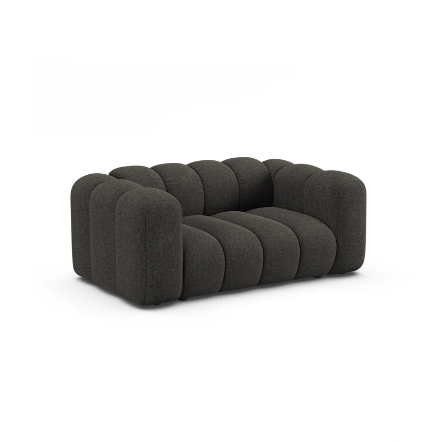 Lupine 2-Sitzer Sofa aus Chenille in Dunkelgrau (Eden 20 Graphite), 170x95 cm von Micadoni – Bild 2