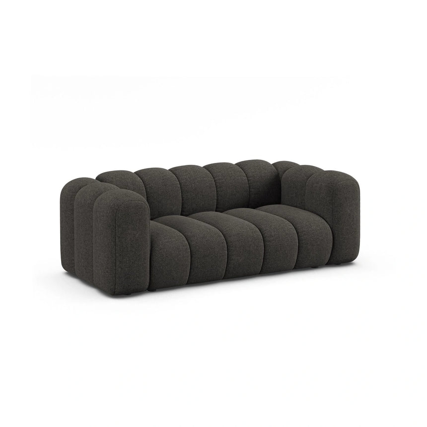 Lupine 2-Sitzer Sofa aus Chenille in Dunkelgrau (Eden 20 Graphite), 200x95 cm von Micadoni – Bild 3