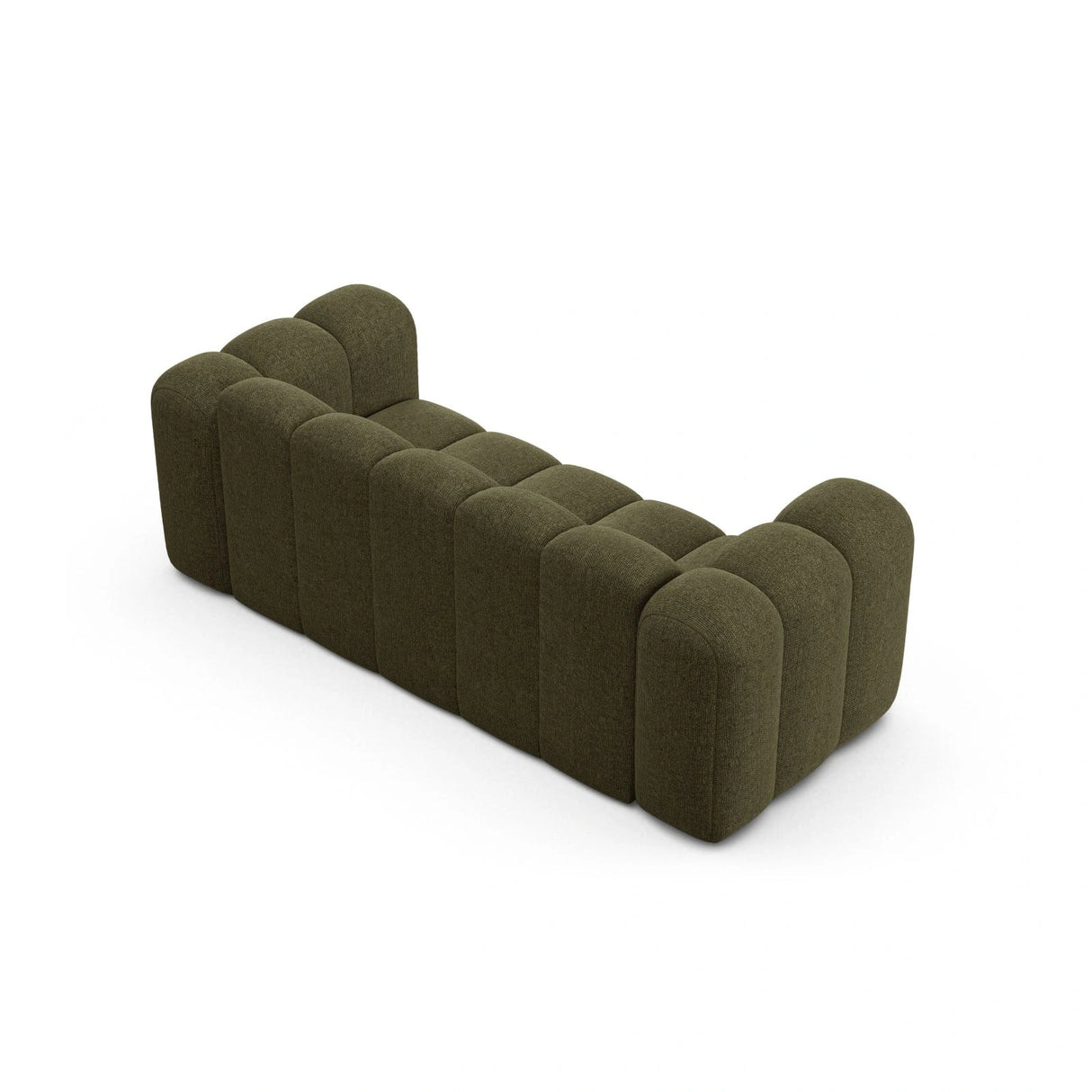 Lupine 2-Sitzer Sofa aus Chenille in Grün (Eden 12 Olive), 200x95 cm von Micadoni – Bild 4