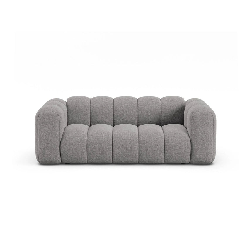 Lupine 2-Sitzer Sofa aus Chenille in Hellgrau (Eden 18 Grey), 200x95 cm von Micadoni – Bild 1