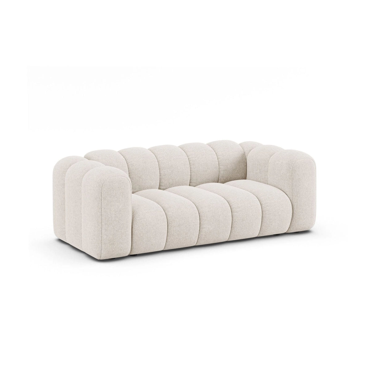 Lupine 2-Sitzer Sofa aus Chenille in Leichtes Beige (Eden 2 Pearl), 200x95 cm von Micadoni – Bild 3