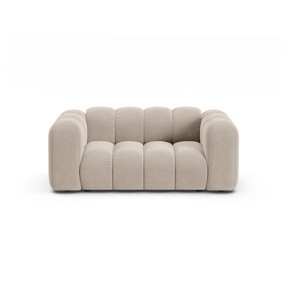 Lupine 2-Sitzer Sofa aus Samt in Beige (Salvador 1), 170x95 cm von Micadoni – Bild 1