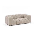 Lupine 2-Sitzer Sofa aus Samt in Beige (Salvador 1), 200x95 cm von Micadoni – Bild 3