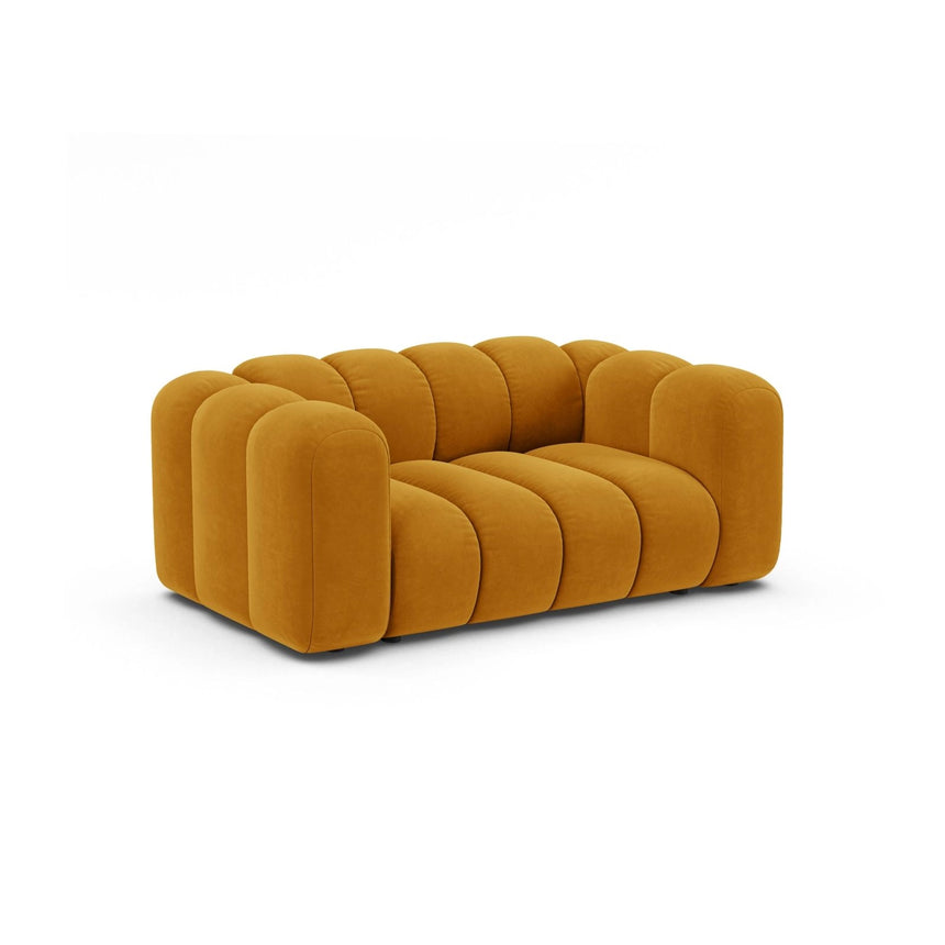 Lupine 2-Sitzer Sofa aus Samt in Gelb (Salvador 10), 170x95 cm von Micadoni – Bild 2