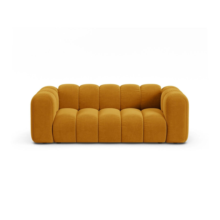 Lupine 2-Sitzer Sofa aus Samt in Gelb (Salvador 10), 200x95 cm von Micadoni – Bild 1