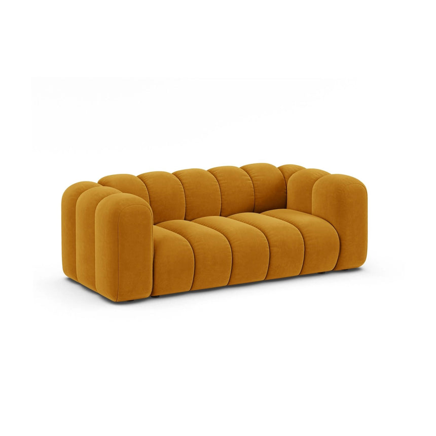 Lupine 2-Sitzer Sofa aus Samt in Gelb (Salvador 10), 200x95 cm von Micadoni – Bild 3