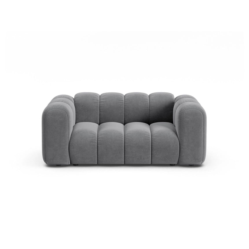 Lupine 2-Sitzer Sofa aus Samt in Grau (Salvador 17), 170x95 cm von Micadoni – Bild 1