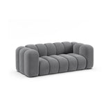 Lupine 2-Sitzer Sofa aus Samt in Grau (Salvador 17), 200x95 cm von Micadoni – Bild 3
