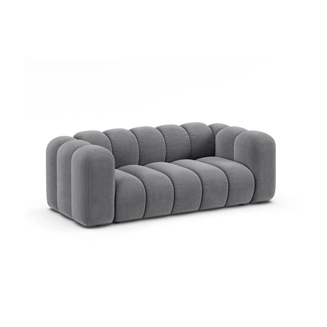 Lupine 2-Sitzer Sofa aus Samt in Grau (Salvador 17), 200x95 cm von Micadoni – Bild 3