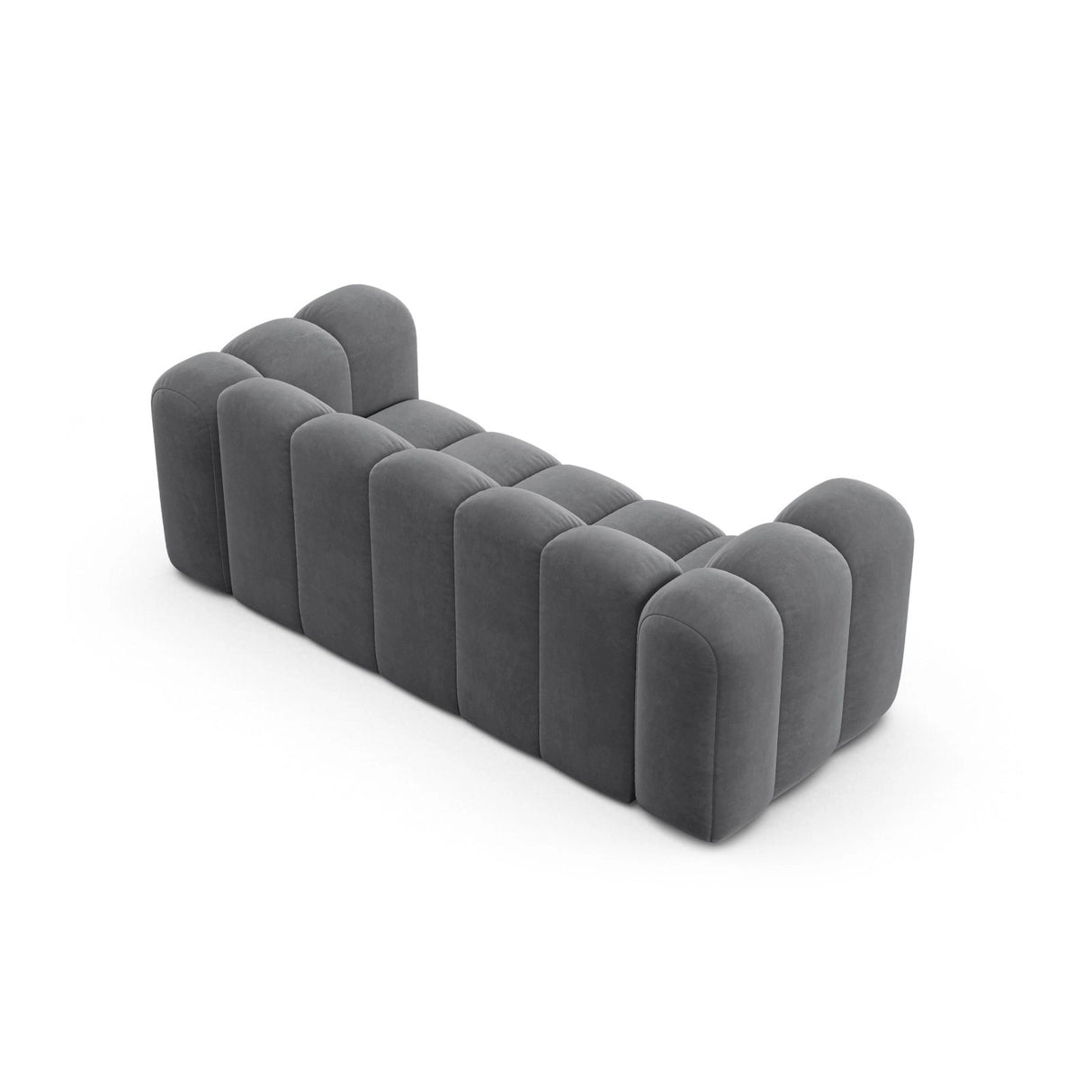 Lupine 2-Sitzer Sofa aus Samt in Grau (Salvador 17), 200x95 cm von Micadoni – Bild 4