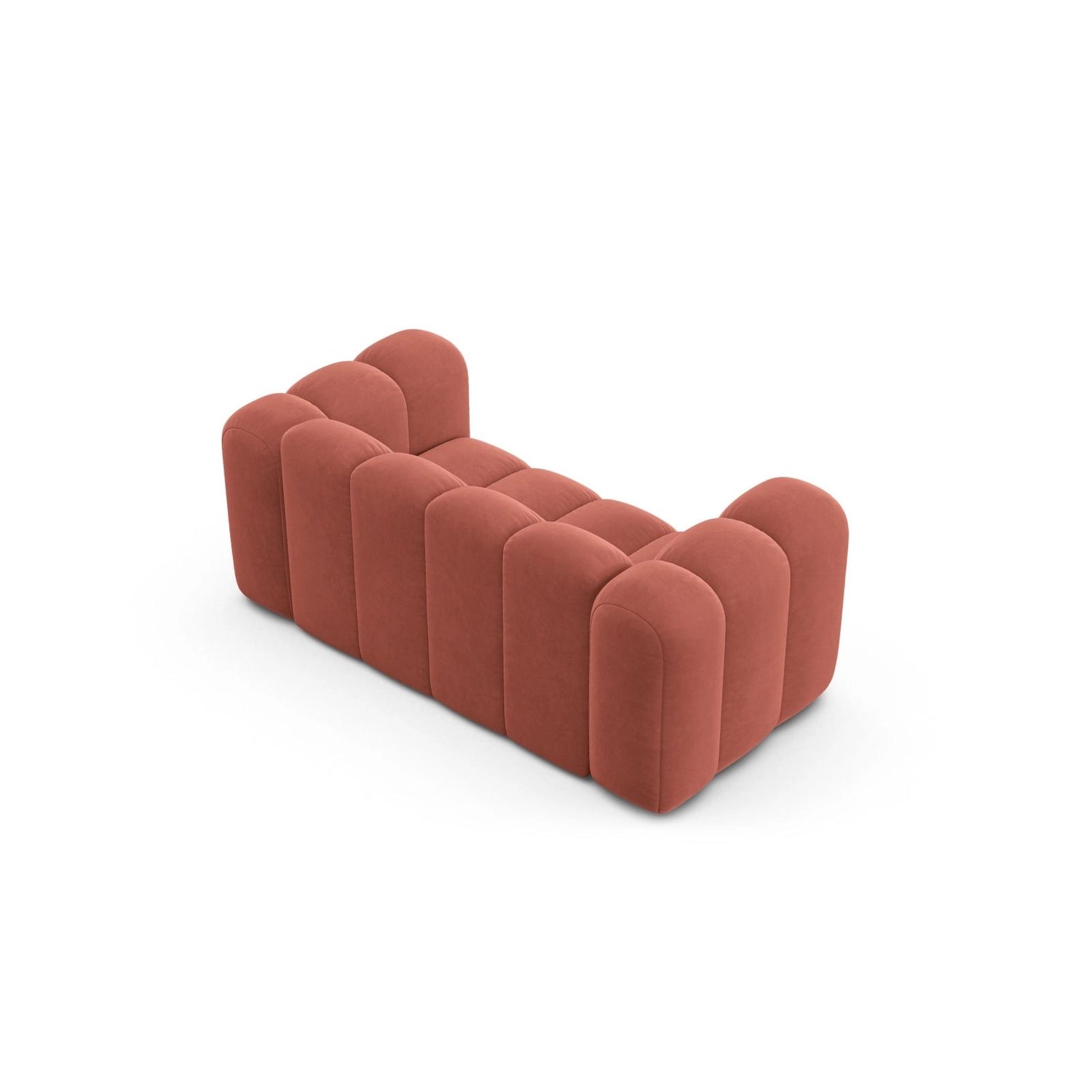 Lupine 2-Sitzer Sofa aus Samt in Koralle (Salvador 12), 170x95 cm von Micadoni – Bild 3