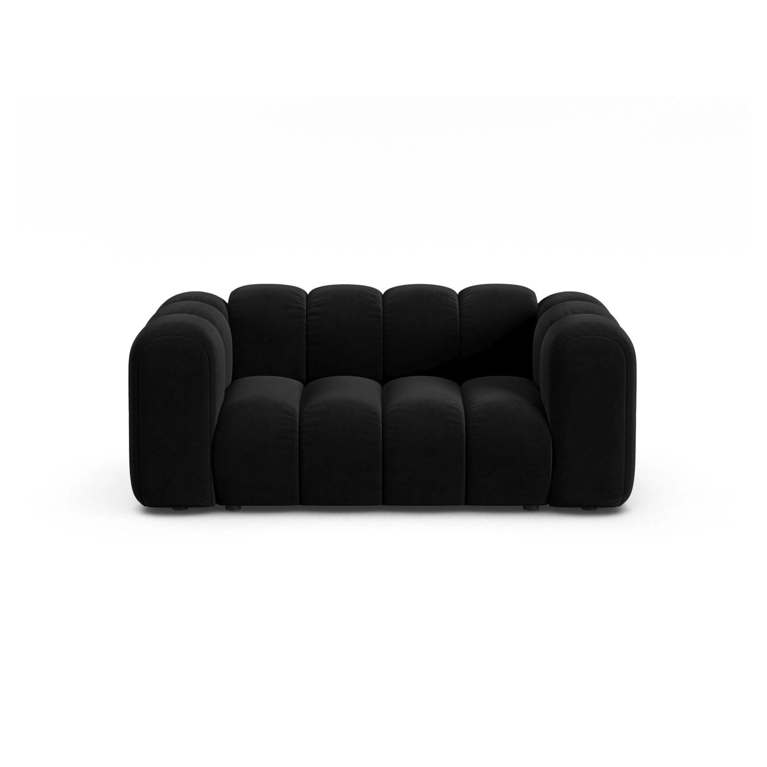 Lupine 2-Sitzer Sofa aus Samt in Schwarz (Salvador 19), 170x95 cm von Micadoni – Bild 1
