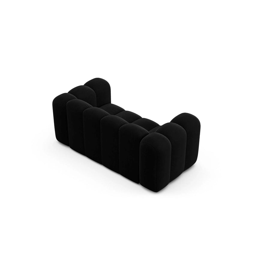 Lupine 2-Sitzer Sofa aus Samt in Schwarz (Salvador 19), 170x95 cm von Micadoni – Bild 3