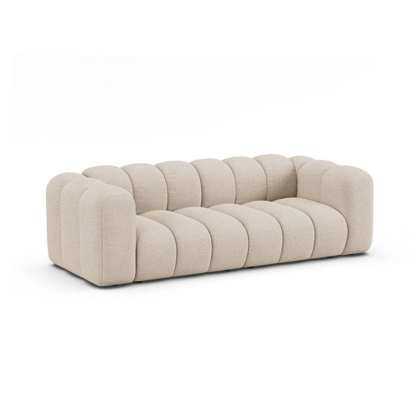 Lupine 3-Sitzer Sofa aus Boucle in Beige (Baloo 2074), 230x95 cm von Micadoni – Bild 3