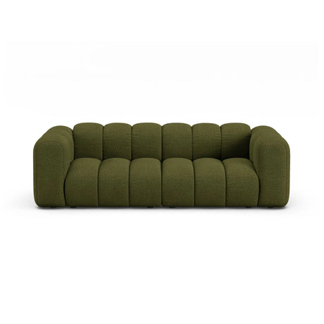 Lupine 3-Sitzer Sofa aus Boucle in Dunkles olivgrün (Baloo 2090), 230x95 cm von Micadoni – Bild 1
