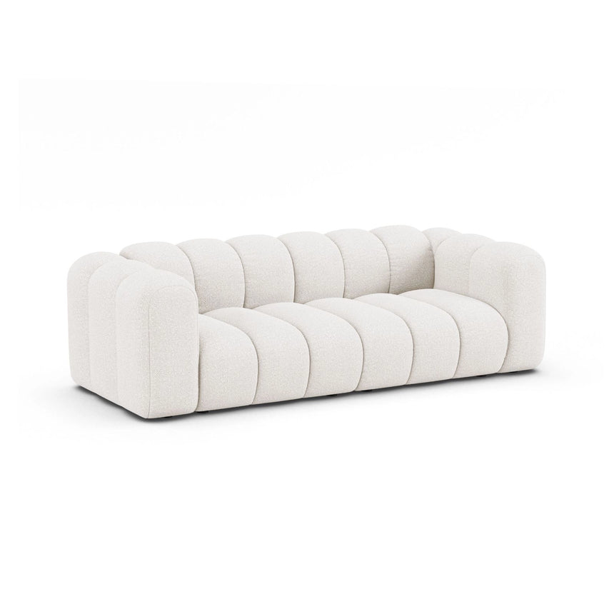 Lupine 3-Sitzer Sofa aus Boucle in Weiß (Baloo 2073), 230x95 cm von Micadoni – Bild 3